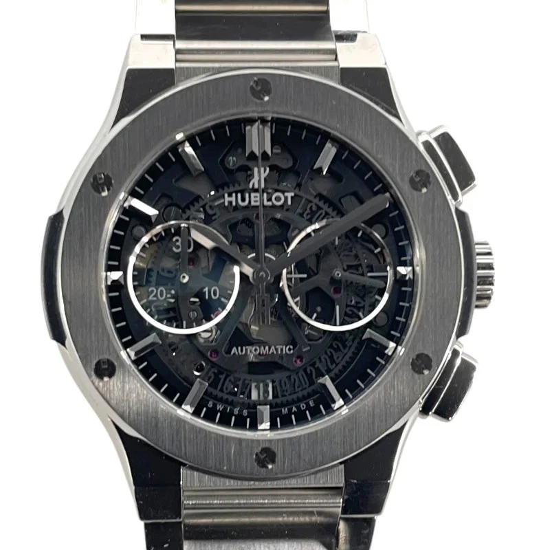 Hublot — HUBLOT 528.NX.0170.NX 45mm SS Black Dial Automatic Watch #OKW1579