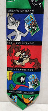 Vintage 1997 Looney Tunes Stamp Collection Tie Warner Bros and USPS
