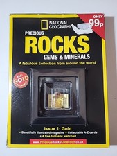 National Geographic Precious Rocks Gems & Minerals Issue No 1 Gold BNIP