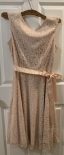 Tahari Dress Lace Overlay Sparkle Bridesmaid Size 8 Wedding Party Cocktail