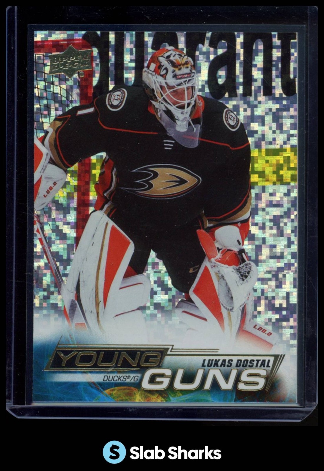 2022 UPPER DECK #203 LUKAS DOSTAL SPECKLED RAINBOW FOIL YOUNG GUNS RC ROOKIE