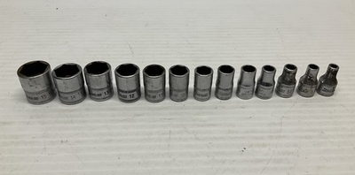 #ad Snap on Tools 1 4 Drive 12 Piece 4 14 MM 6 Point Shallow Socket Set $110.00