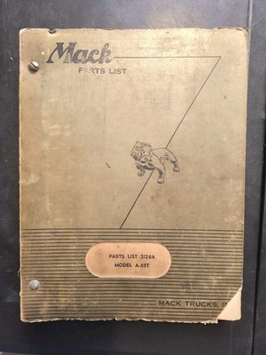 Mack Truck A-55t Parts Book 1953 Semi Heavy Duty Diesel Diagram Schematic 