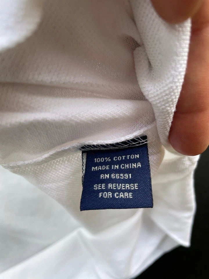 Polo Trust Hombre Blanco Talla XL NUEVO CON ETIQUETAS 100% Algodón Foto 4 de 4