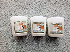 Image of 3 YANKEE CANDLE VOTIVES - SEALED - COCONUT BEACH
