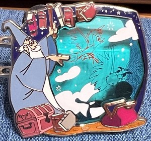 Disney Sword in the Stone Merlin Blue Stained Glass Pin LE500