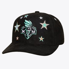 Unisex Mitchell & Ness  Black New York Liberty Star Splash Pro Snapback Hat
