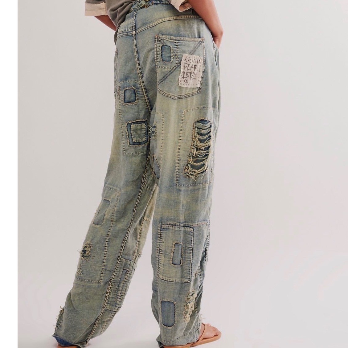 Magnolia Pearl RARE Washed Indigo Distressed Denim Jeans Style 598 NWT SOLD OUT image 10