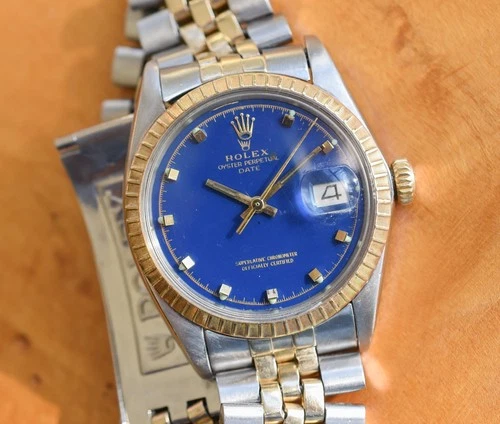 Vintage ROLEX 1505 Oyster Perpetual Date Automatic Watch Original Band 1968