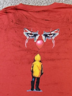 You'll Float Too Mens/Unisex XL Red T-shirt  Pennywise (IT) Creepy Heavy Cotton