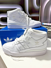 Image of Adidas Originals Forum Mid White Size 4UK Kids Women's Leather Upper FZ2086