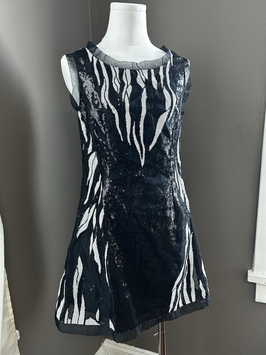 Miu Miu Silk Sequin Mini Dress IT44 US 6 M Black Sheer Y2K Cocktail Italy |  eBay