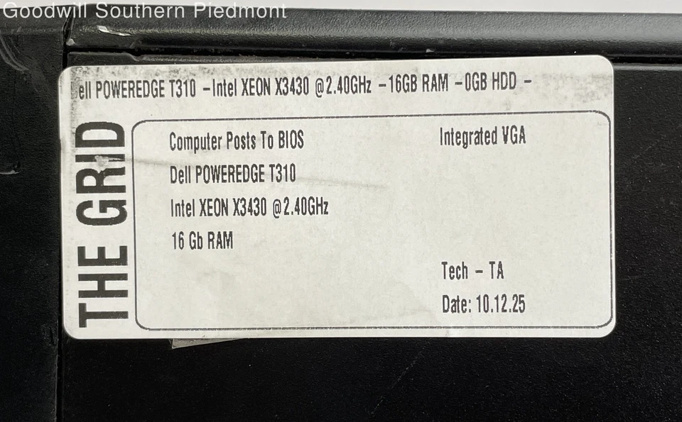 Dell PowerEdge T310 Server Intel Xeon X3430 2.40GHz 16GB RAM No HDDs - Image 2 of 4