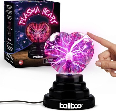 4'' Heart Shaped Plasma Light   Touch Activated Lightning Lamp, USB & ...