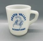 Death Valley Scorpions Anchor Hocking Fire King Vintage Cup Milk Glass RARE!