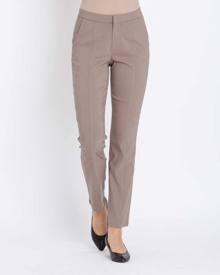 Hose beige 34 Damen Bengalin-Hose mit Biese taupe UVP: 59,99  G153