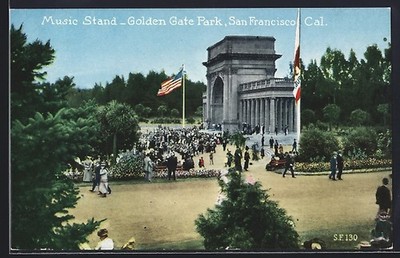 San Francisco, CA, Music Stand in the Golden Gate Park, Ansichtskarte 