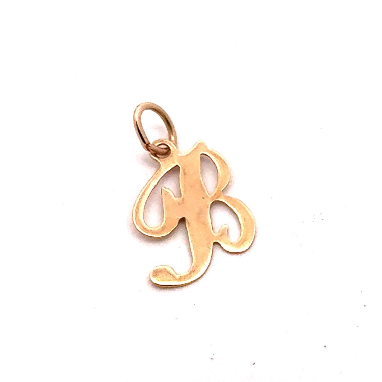 Designer 14K Yellow Gold Script Initial Monogram … - image 2