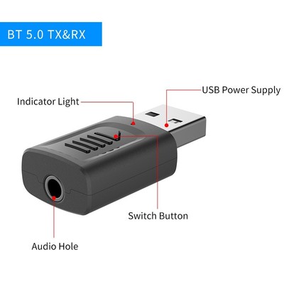 4-In-1 USB Bluetooth-Compatible TV Audio Transmitter Receiver Adapter For TV