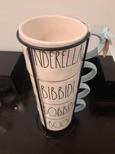 Rae Dunn Disney Cinderella Stackable Coffee Tea Ceramic Cup Set New With Tags