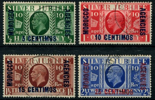 MAROKKO AGENTUREN 1935 SILBER JUBILÄUM SG149/52 FEIN GEBRAUCHT