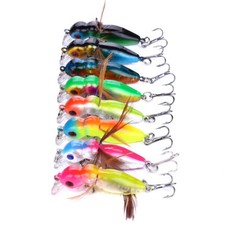 8PCS 4.5cm/3.4g Bionic Wasp Insect Bait Fly Fishing Lure Topwater Trout Tackle