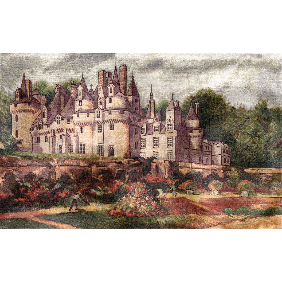 Panna counted cross stitch kit  ""Usse Castle "", 44x27cm, DIY