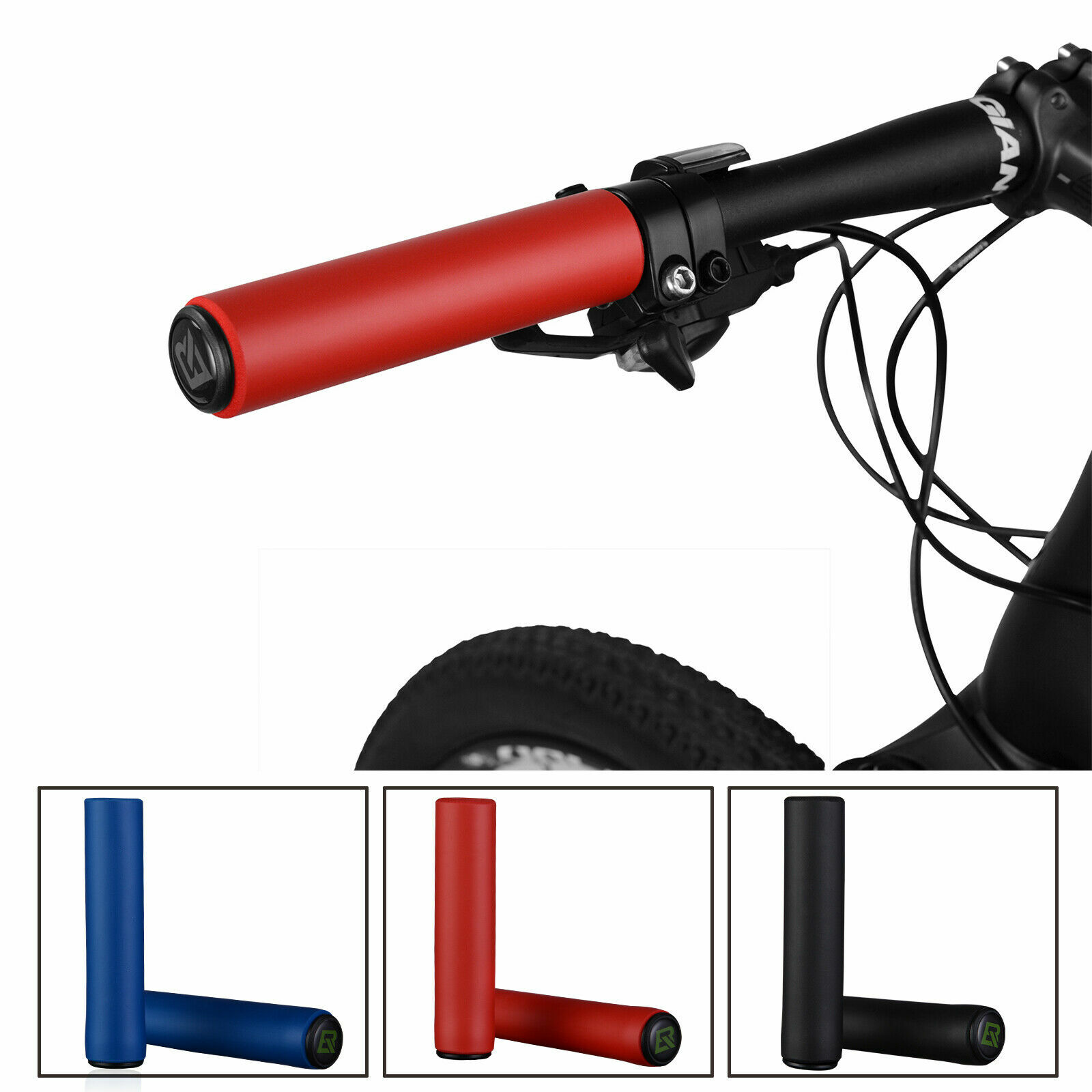 RockBros Mountain Bike Grips Bicicletta Bicicletta Bicicletta Manubrio Spugna Grips Soft Lock on foto 5