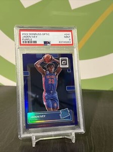 2022 Panini Donruss Optic JADEN IVEY #241 Rookie RC Optic Purple PSA 9