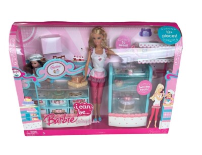 BARBIE & KELLY I CAN BE CAKE BAKER COOKING DOLL PLAYSET 2006 MATTEL K8626 New