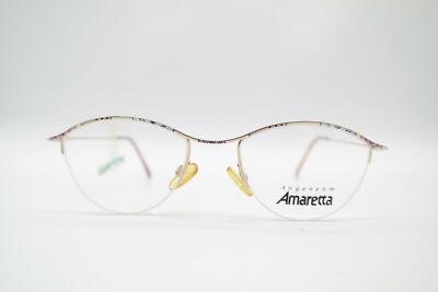 Vintage Amaretta 581 Gold Mehrfarbig Halbrand Brille Brillengestell NOS