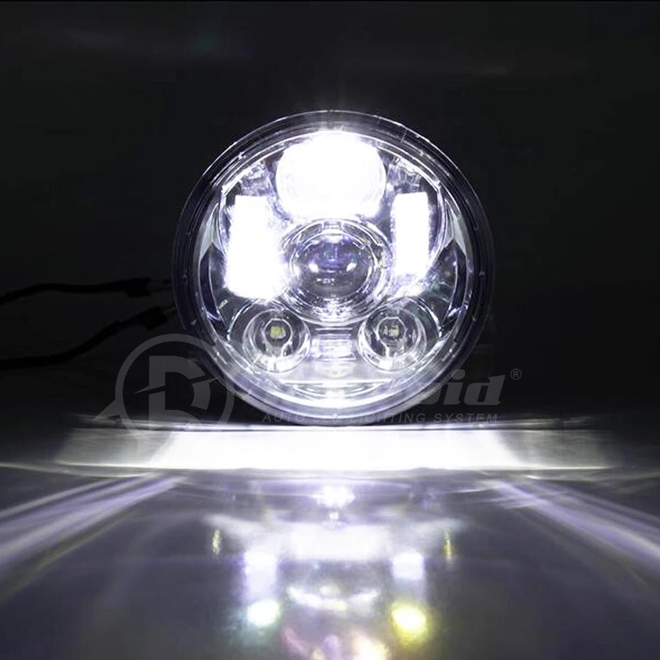 4PCS 5 3/4" 5.75" LED Headlights HI/LOW For Pontiac GTO Grand Prix Firebird - Image 3 of 4