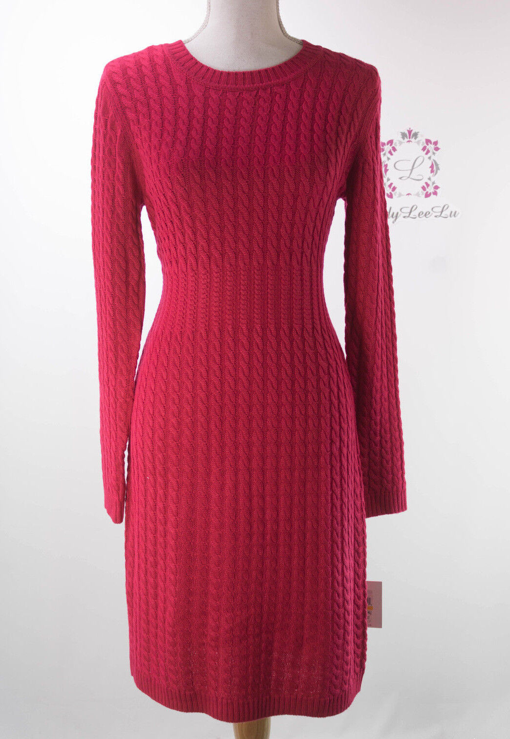 calvin klein cable knit sweater dress