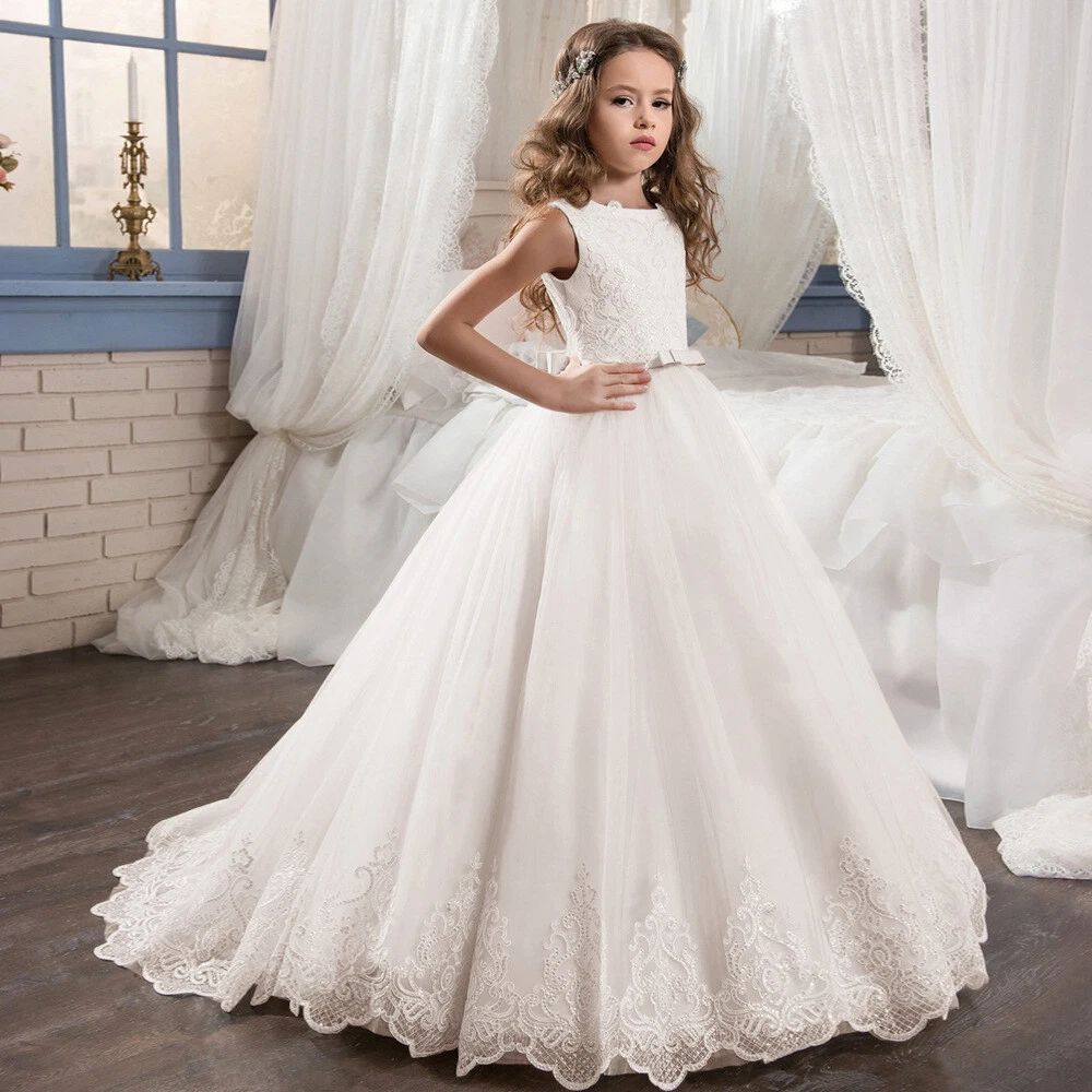 Blumenkind Principessa Vestito da Party Ball Matrimonio Ragazza