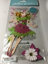 JOLEES BOUTIQUE 3 pc Scrapbook stickers POSEABLE FAIRY large new