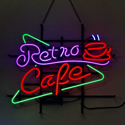 Retro Cafe Kaffeetasse Neon Sign Geschäft Wand Dekor Leuchtreklame Groß 24''x20''