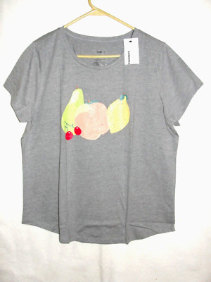 Women's Sonoma Graphic Fruit T-Shirt  - Size XL - New with Tags