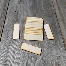 Wood Cutout Rectangles - 3 Inch Unfinished Wood - Lot of 12 - Wood Blanks Craft