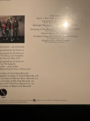 ROCK 'N' ROLL HIGH SCHOOL~Ramones *SEALED* Original Soundtrack