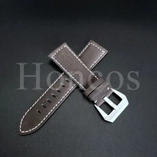 18 20 22 MM Dark Brown Vintage Genuine Leather Watch Strap Band Fits for Tudor