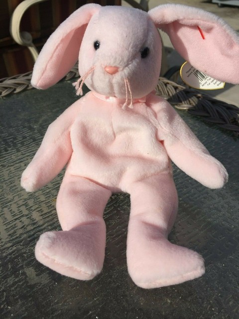 pink rabbit beanie baby