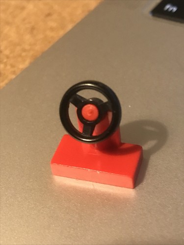 Lego Minifiguren Zubehör Ersatzteile Lenkrad rot und schwarz