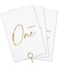 Gold Table Numbers for Wedding Reception Table Numbers 1-30