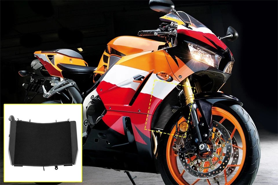 Radiador de aluminio refrigerador motor refrigeración para Honda CBR600RR F5 CBR 600RR 600 RR Foto 2 de 4