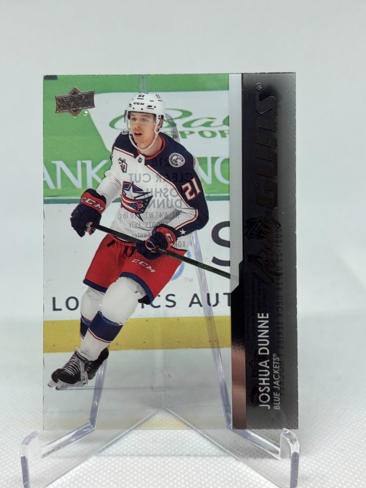 2021-22 NHL Upper Deck Series 1 Young Guns #218 Joshua Dunne Clear Cut