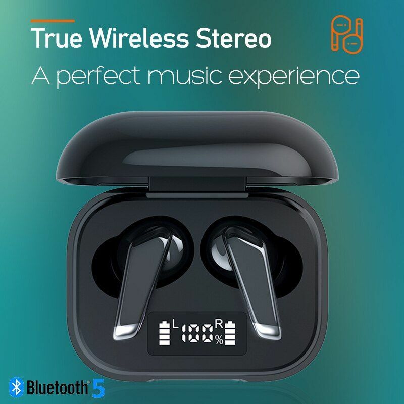 Earbuds With Charger Black