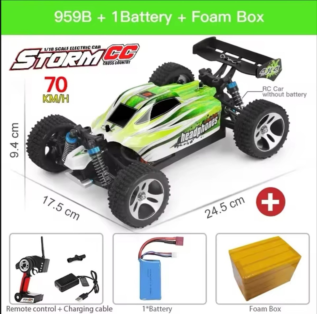 WLTOYS A959-B 1/18 4WD 70KM/H ELECTRIC OFF ROAD TRUCK