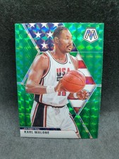 Karl Malone Green Mosaic Team USA 2019-20 Panini Prizm Utah Jazz #257