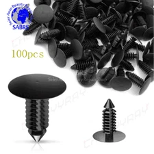 100pcs Bumper Engine Cover Fender Clips Push Type Retainers Fasteners For Subaru