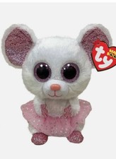 TY Beanie Boos - NINA the Mouse Glitter Eyes  6 inch - MWMTs Boo Toy
